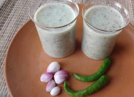 Kambu koozh is a pearl millet porridge from Tamil Nadu.